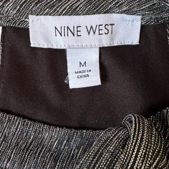 Nine West Metallic Black and Silver Top - Picture 4 of 7